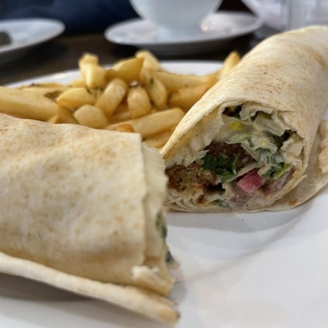 Falafel Pita Roll.
