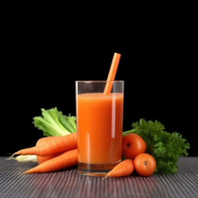 Freshly Squeezed Carrot Juice.